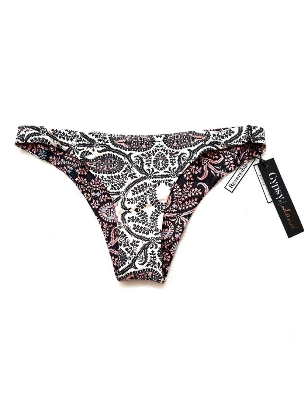 Gypsy 05 Sand Reversible Boho Cheeky Bikini Bottom Size XS